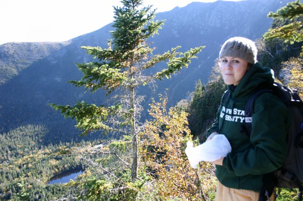 College days. The was the descent down Mt Washington. Eating trail mix, of course. 